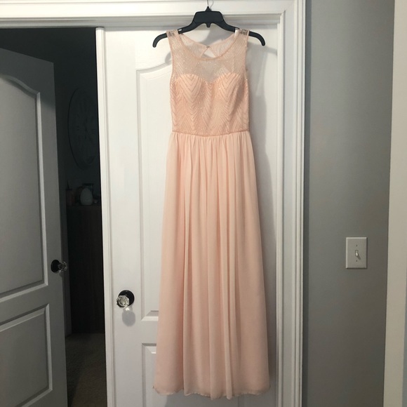 David’s Bridal petal pink dress size 0 - Picture 1 of 3